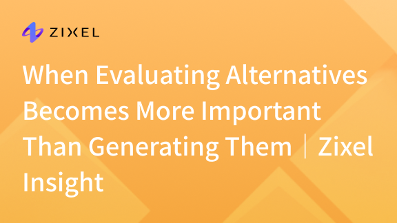 When Evaluating Alternatives Becomes More Important Than Generating Them