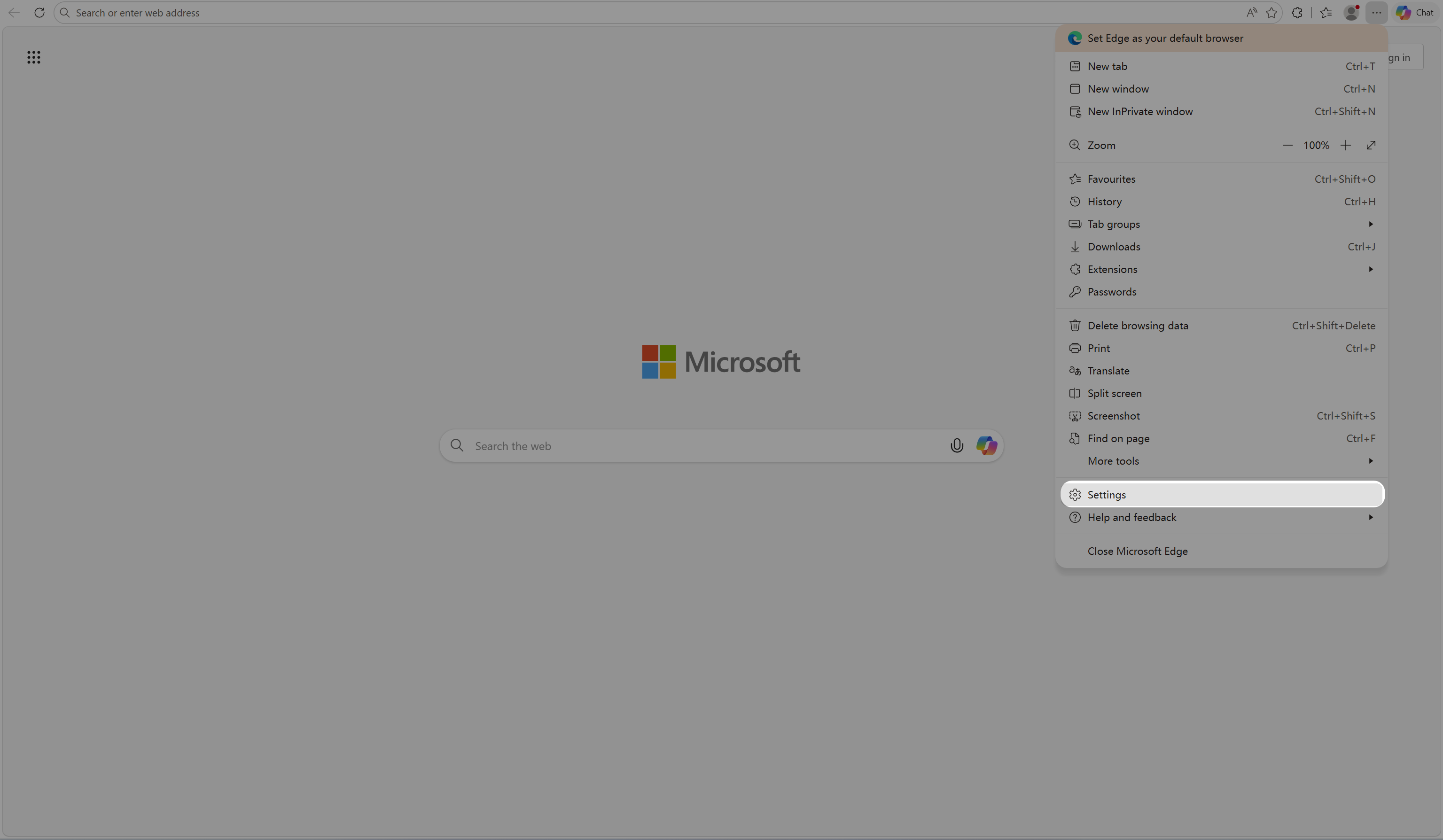 3D CAD-Open Settings