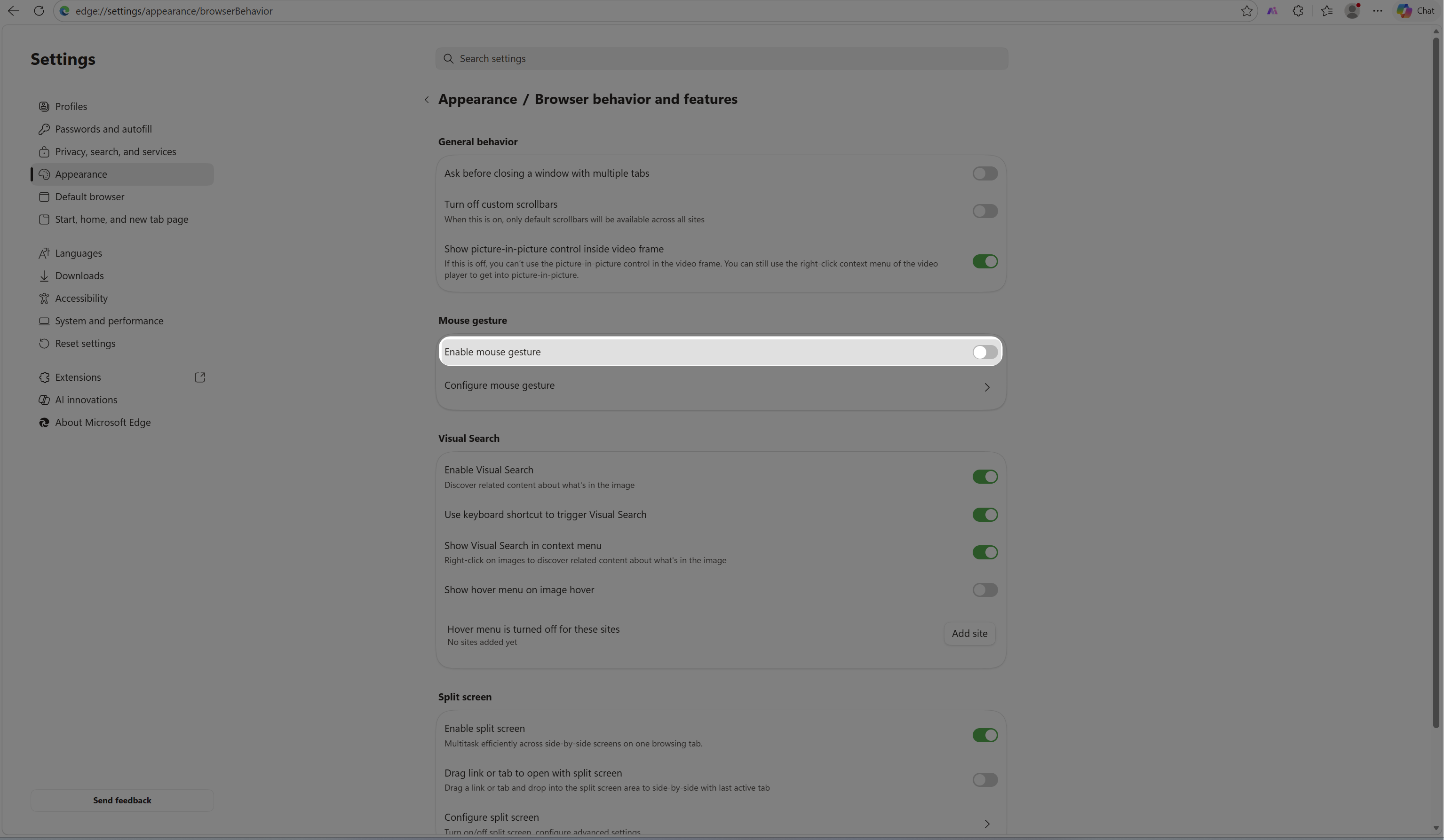 3D CAD-Disable Mouse Gestures