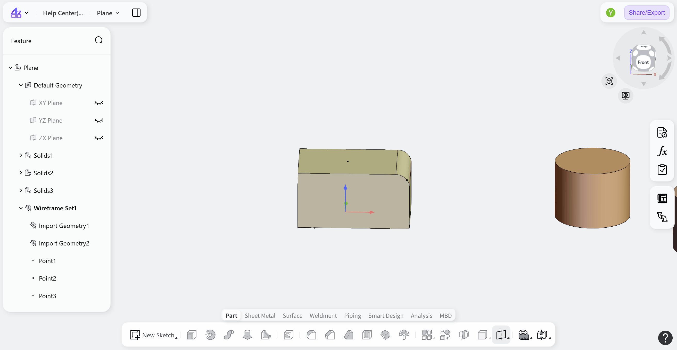 3D CAD - Datum feature - Datum plane 9