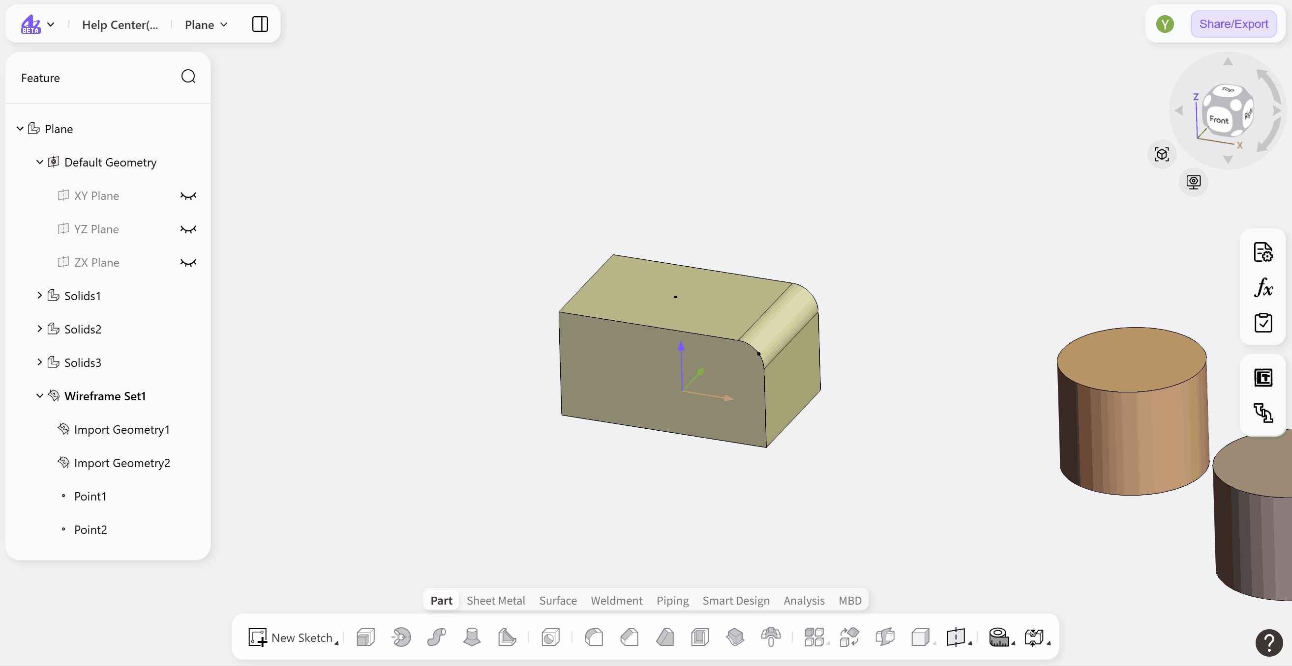 3D CAD - Datum feature - Datum plane 3