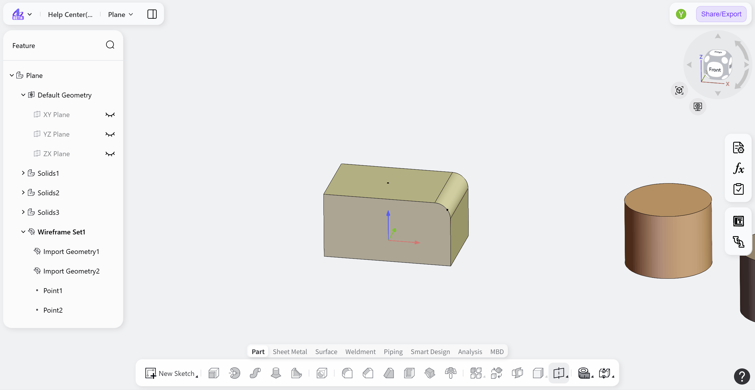 3D CAD - Datum feature - Datum plane 4