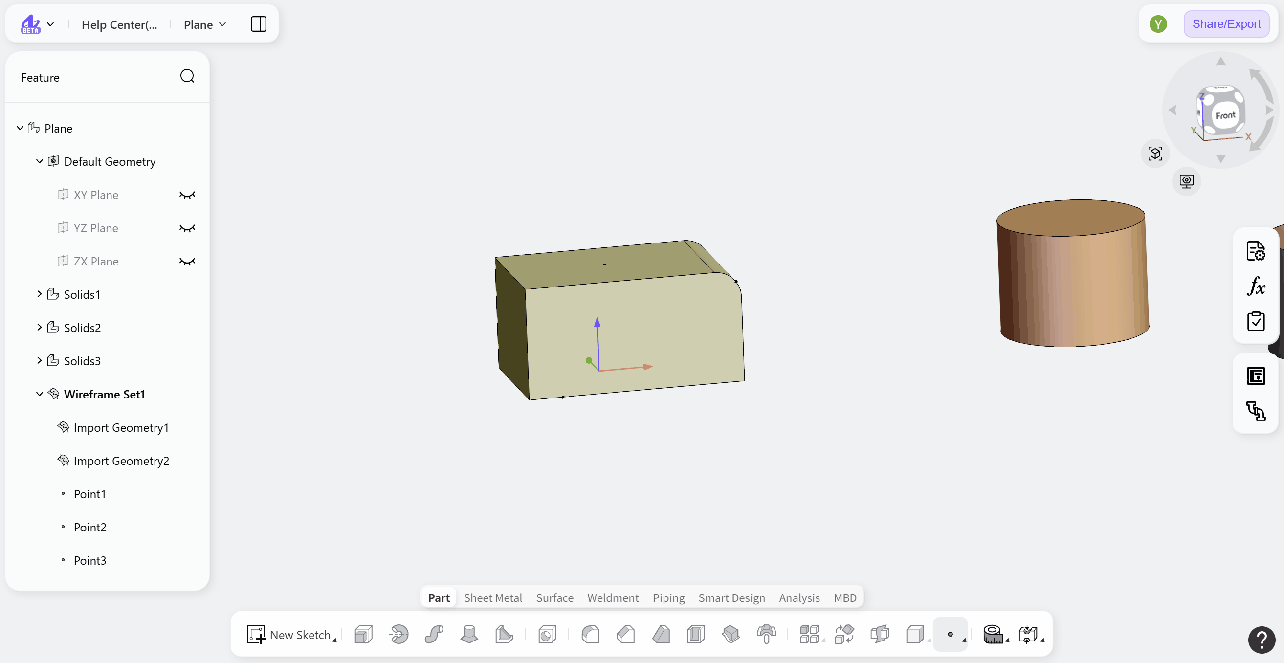 3D CAD - Datum feature - Datum plane 6