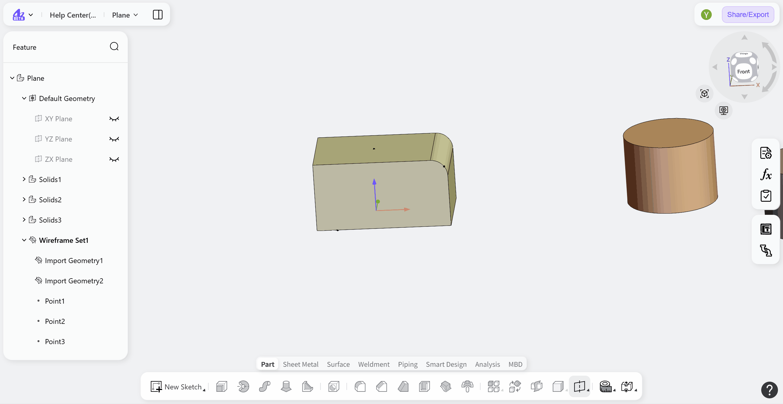3D CAD - Datum feature - Datum plane 7