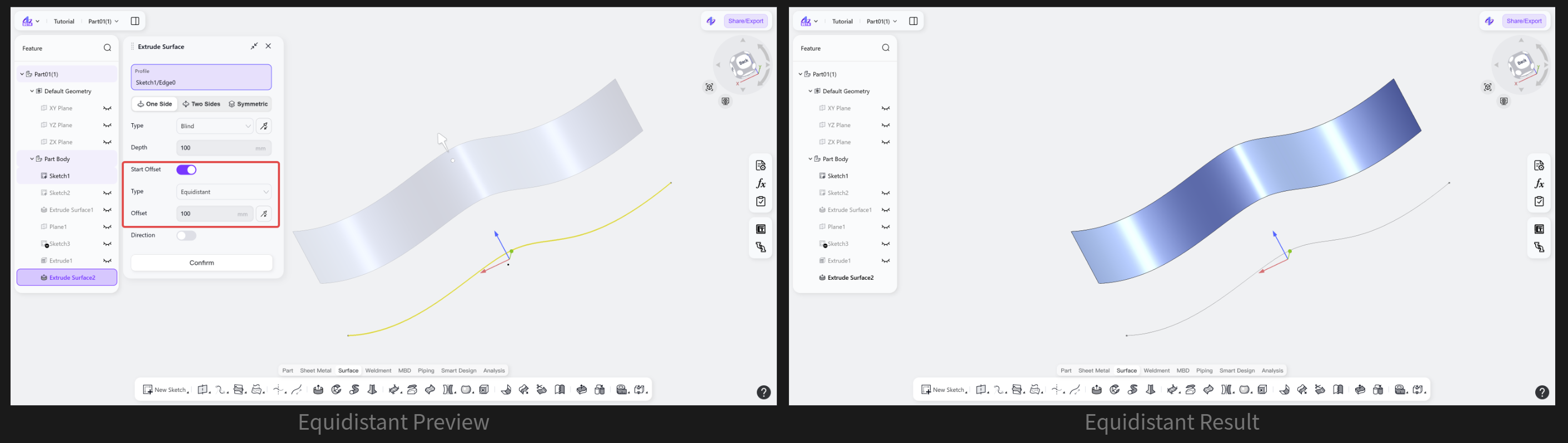 3D CAD - Extrude Surface7