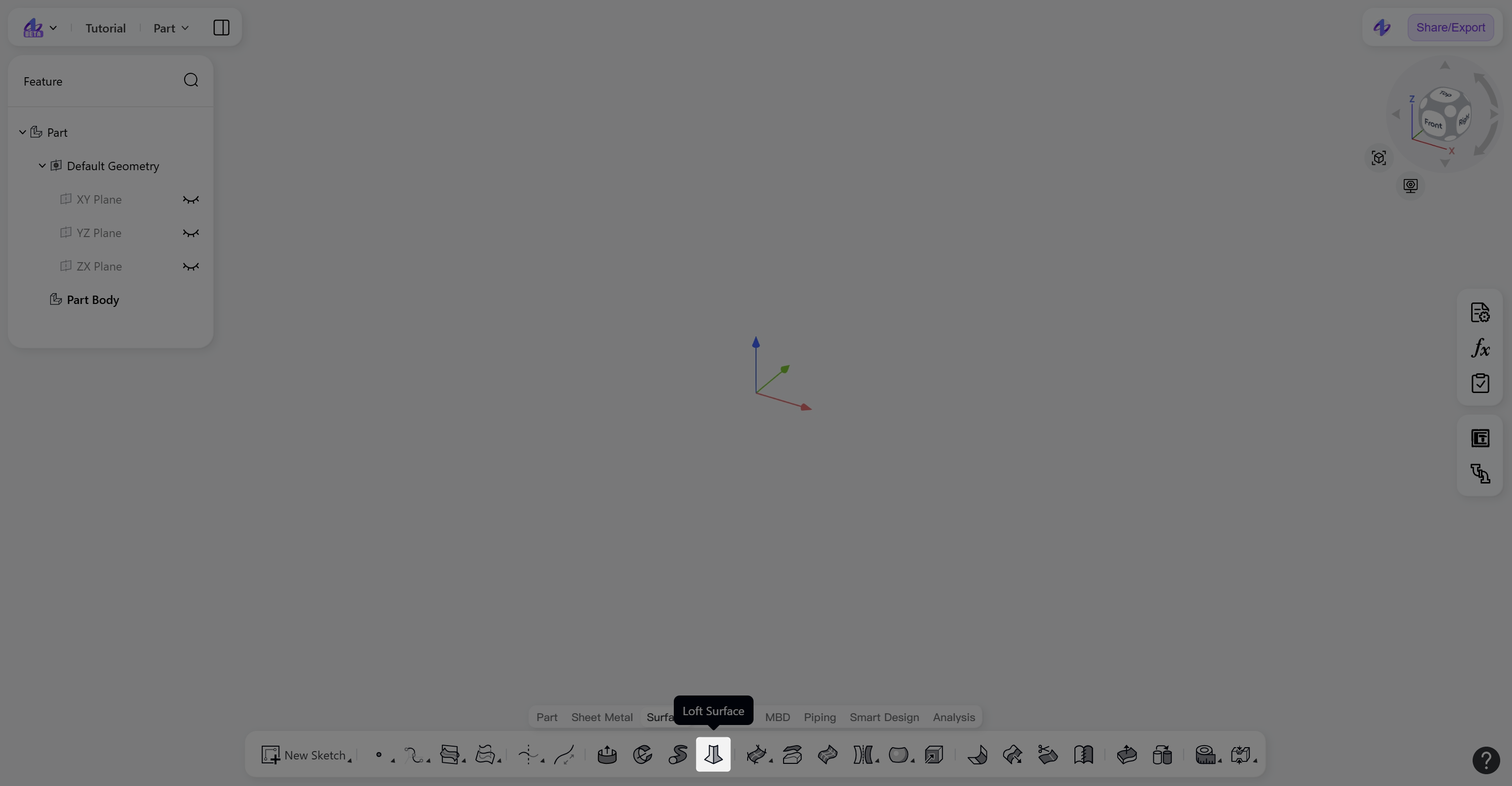 3D CAD - loft - entry
