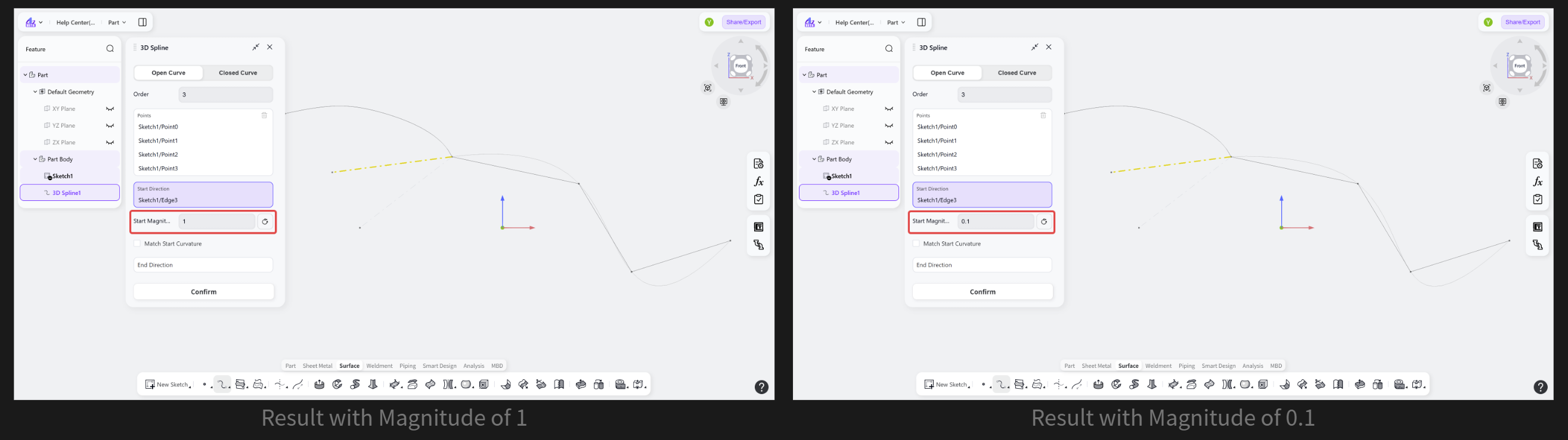 3D CAD - 3D spline6