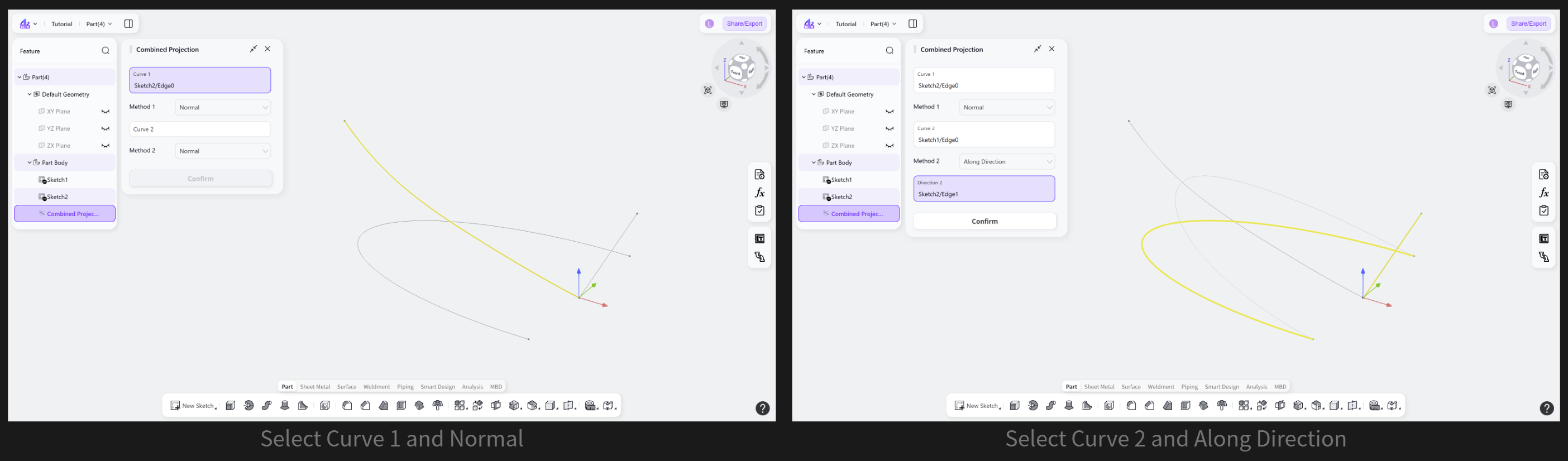 3D CAD - Combined Projection3