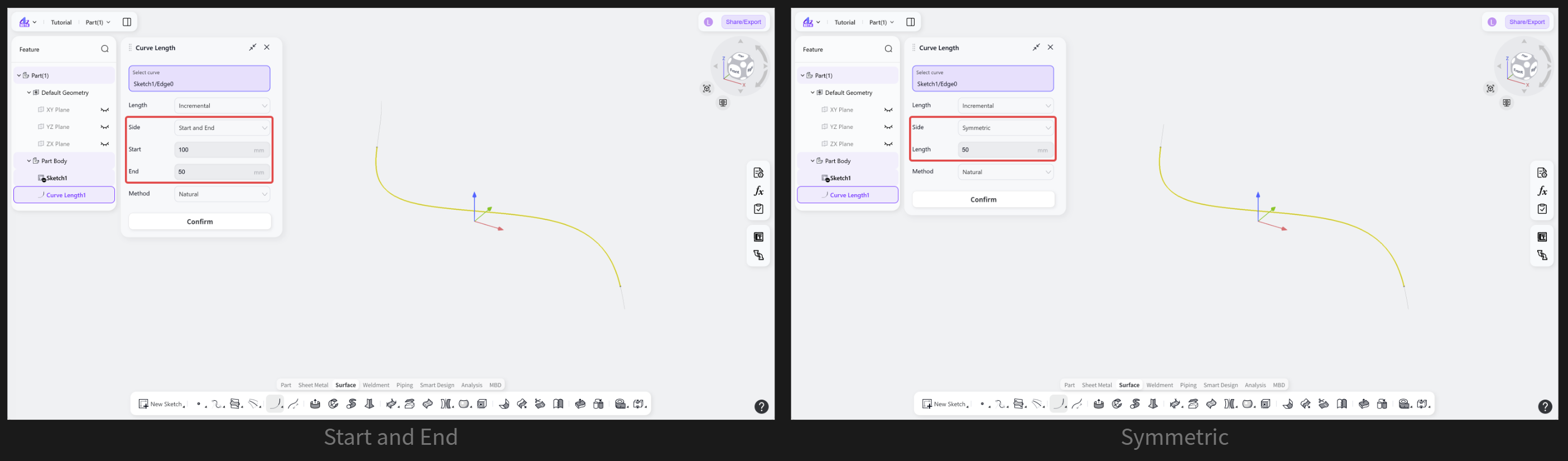3D CAD - Curve Length1