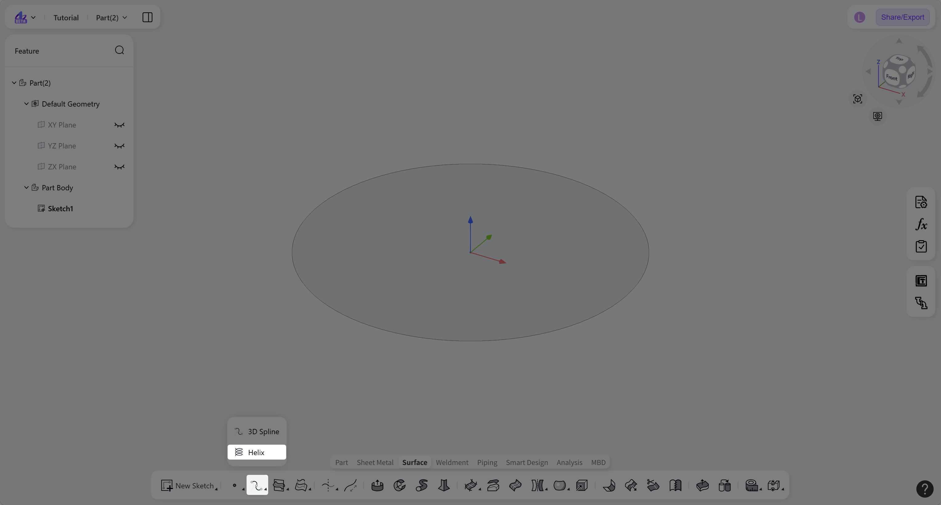 3D CAD - helix2