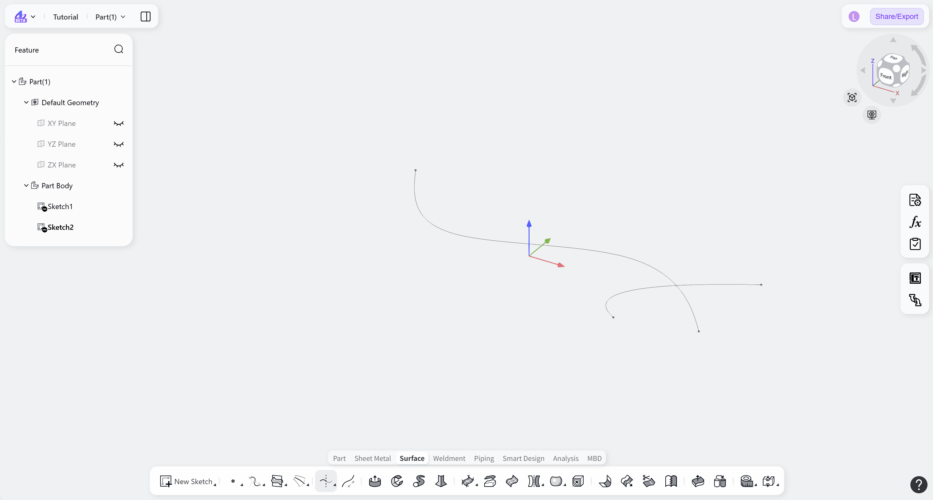 3D CAD - trim curve3
