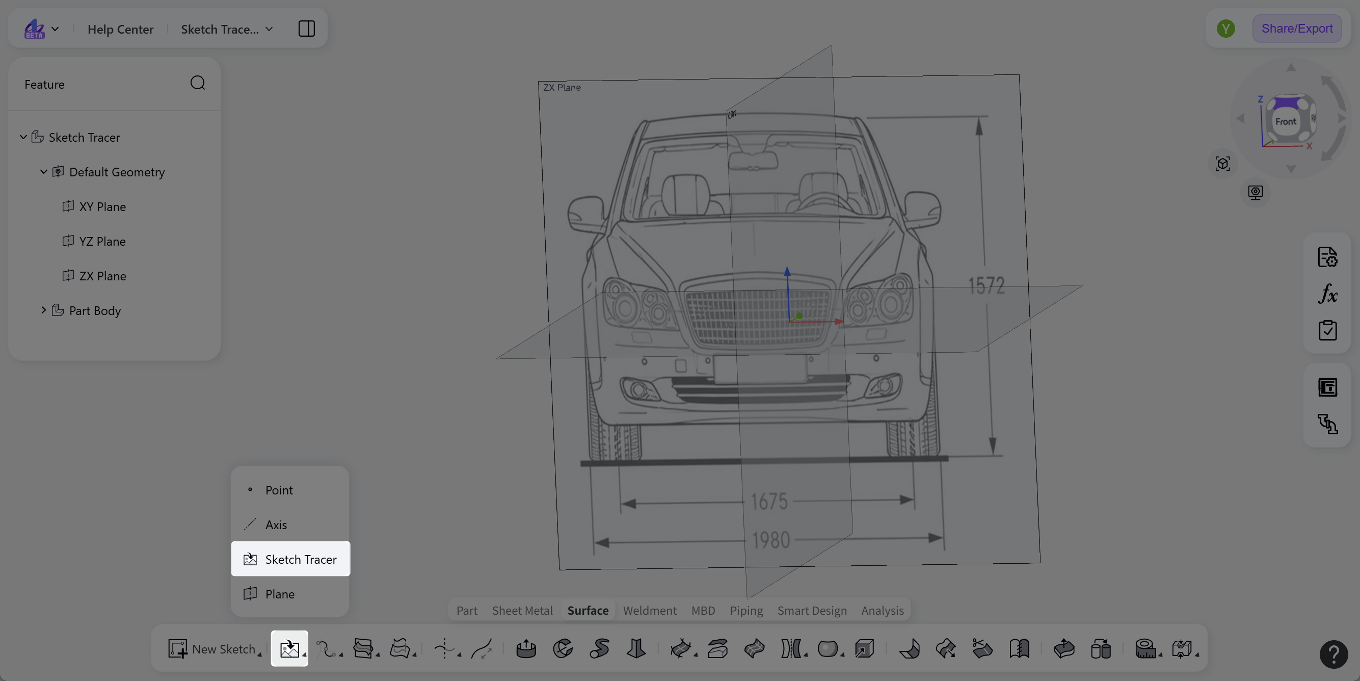 3D CAD - Sketch Tracer2